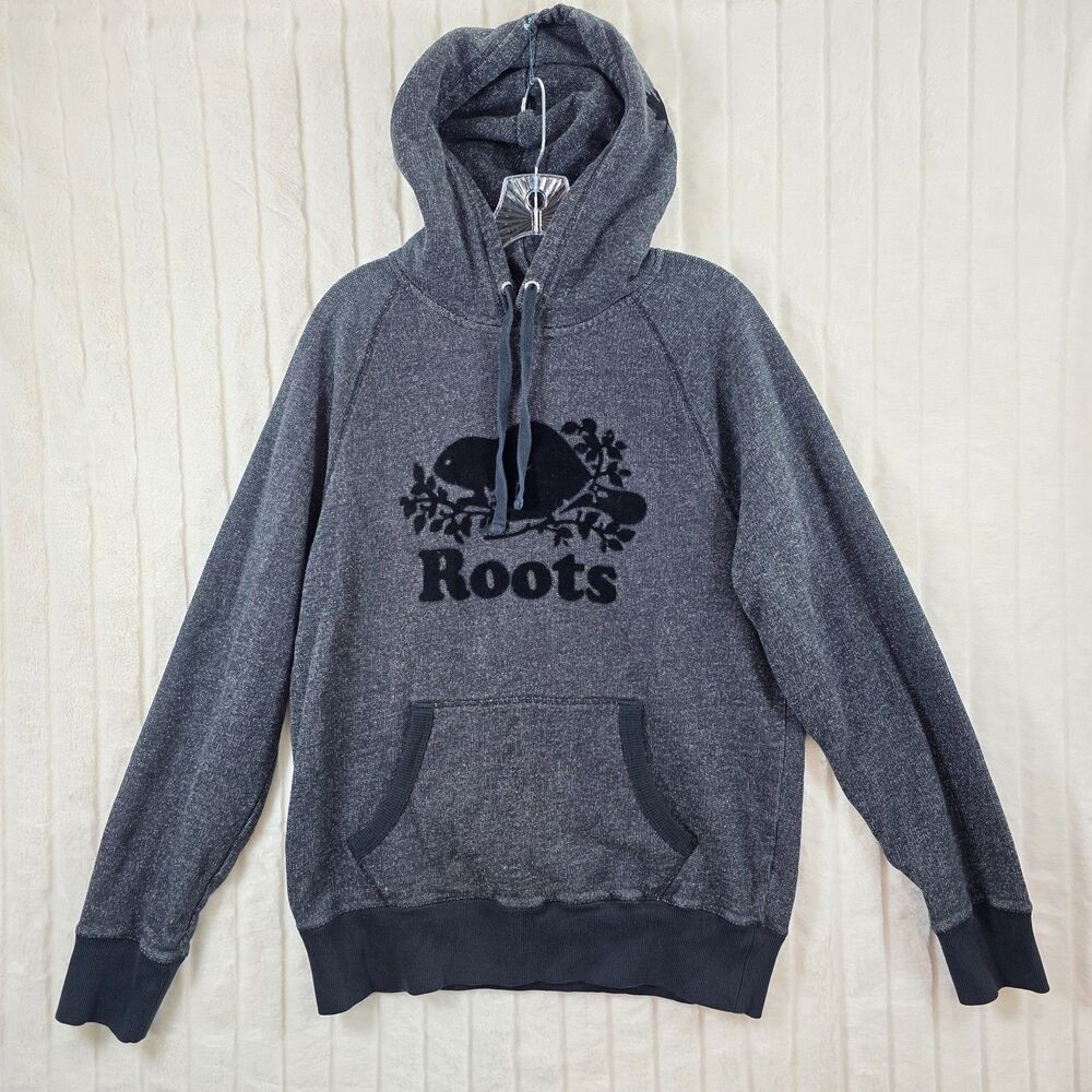 Roots Canada Men’s Organic Kanga Hoodie Sweatshirt Camo Beaver Size S